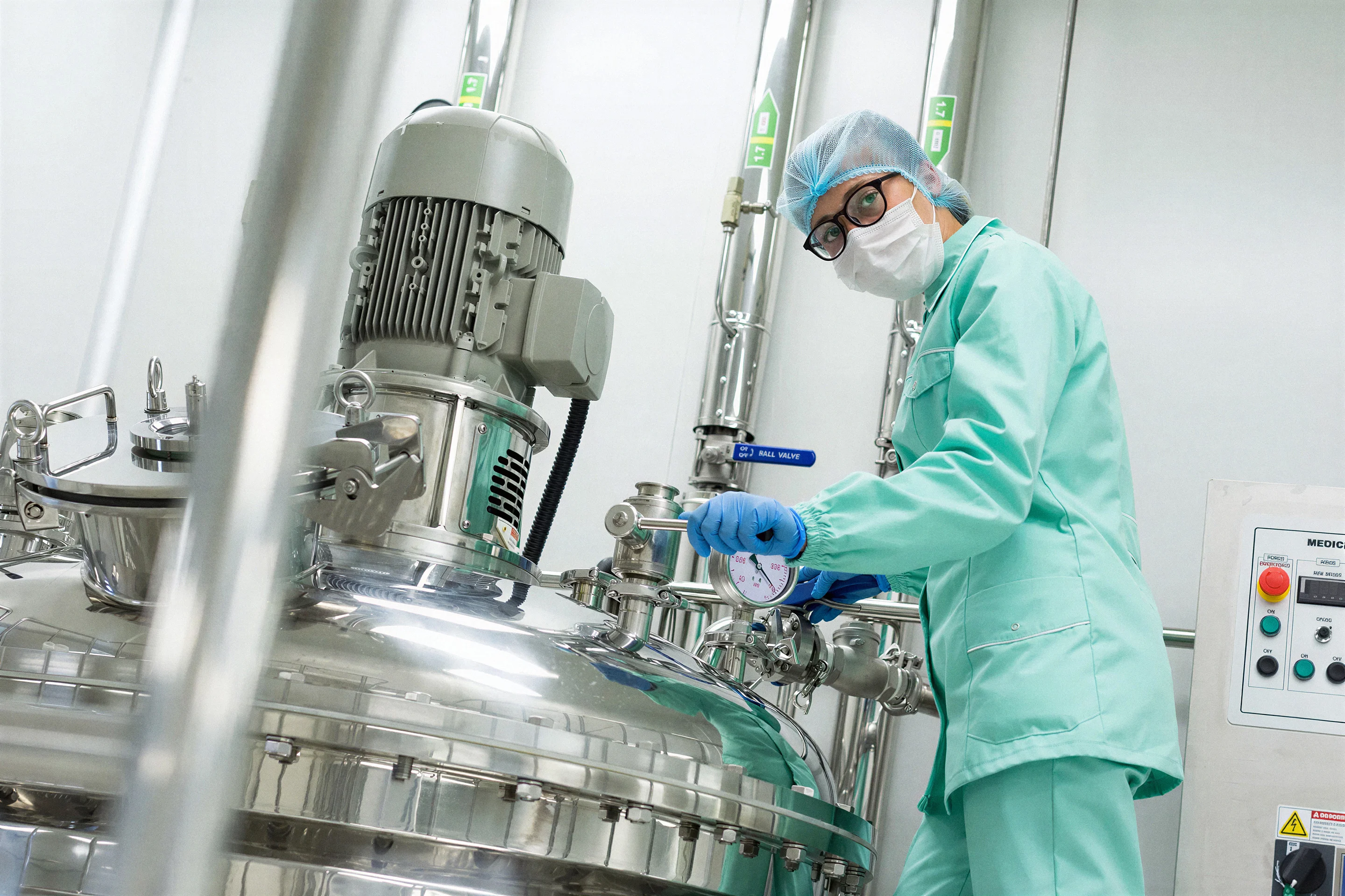 Technician in the production area of the Than Vuong factory