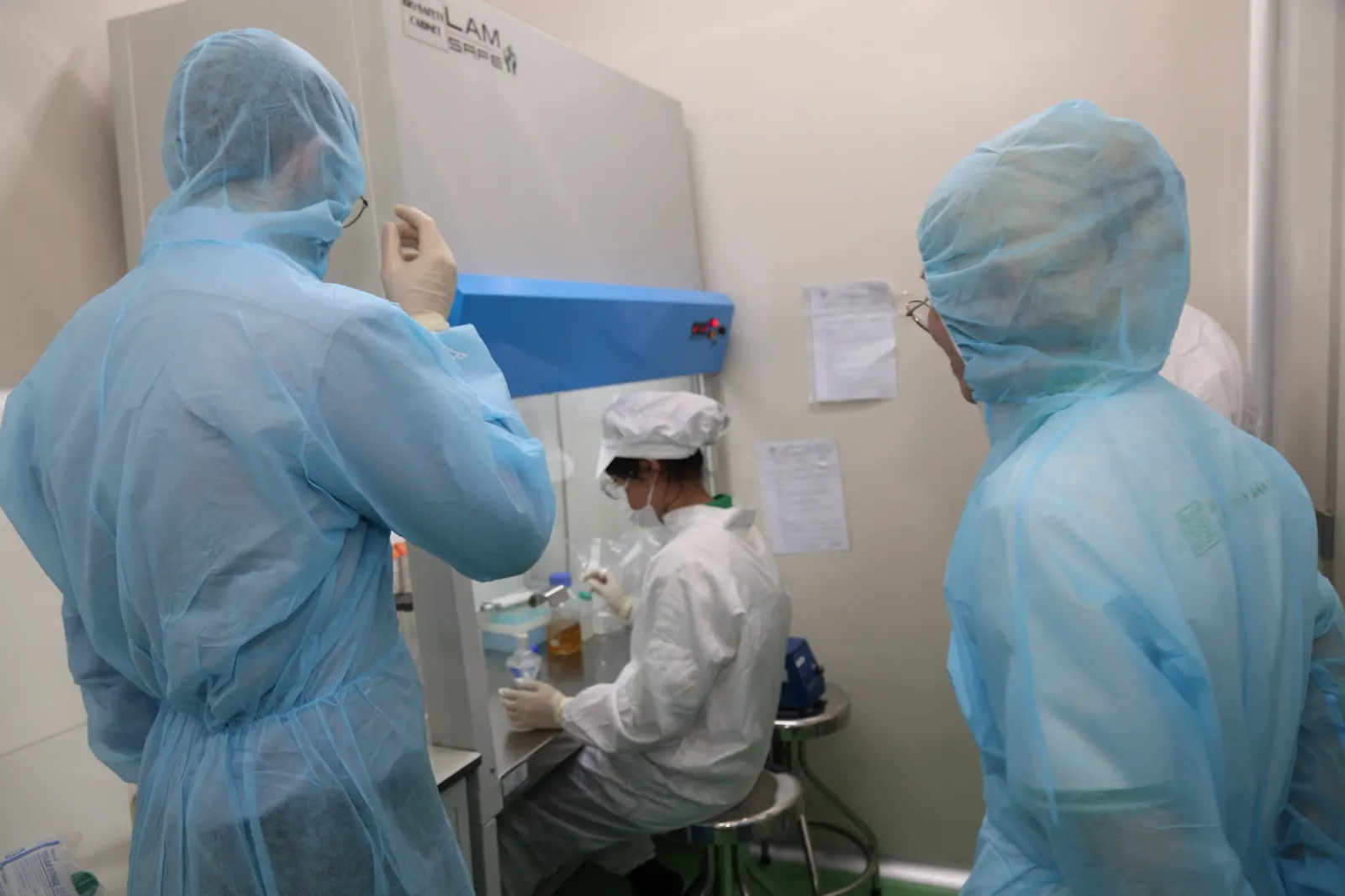 Microbiology lab — biosafety cabinet