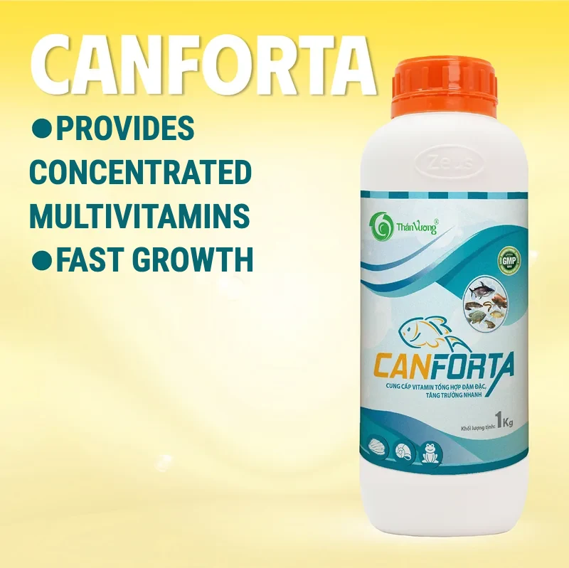 CanForta for fish banner: provides concentrated multivitamins for fast growth
