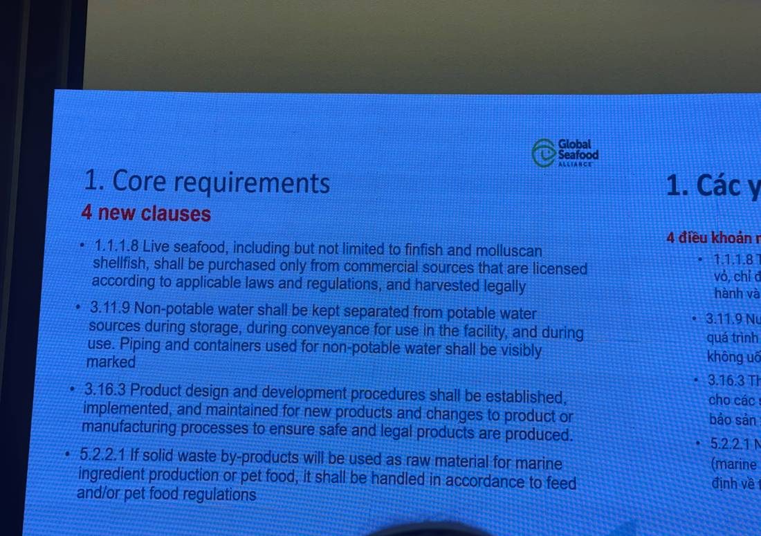 Slide of the 4 new core clauses of SPS 6.0