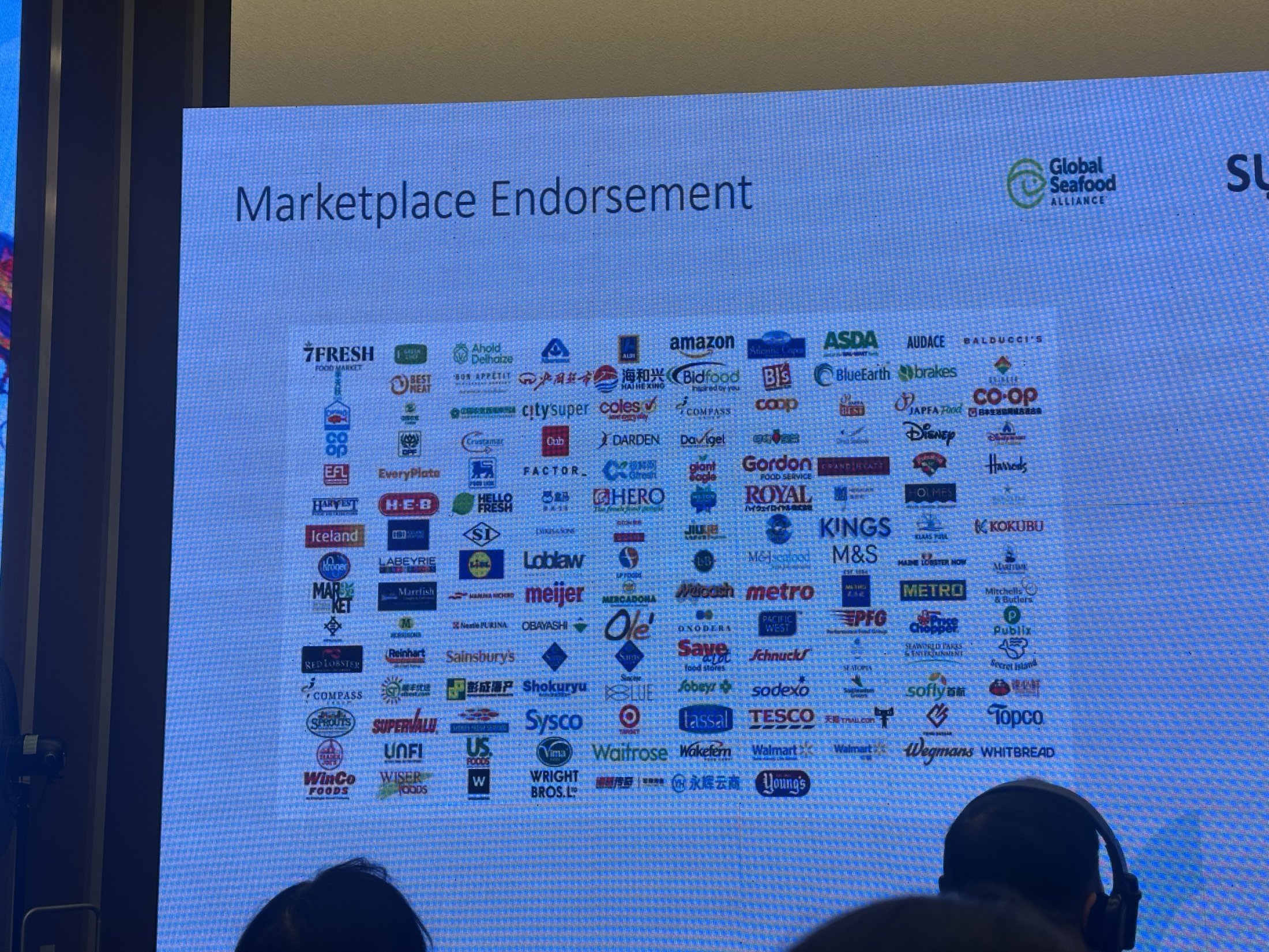 Marketplace Endorsement slide with the logos of hundreds of retailers that recognize GSA