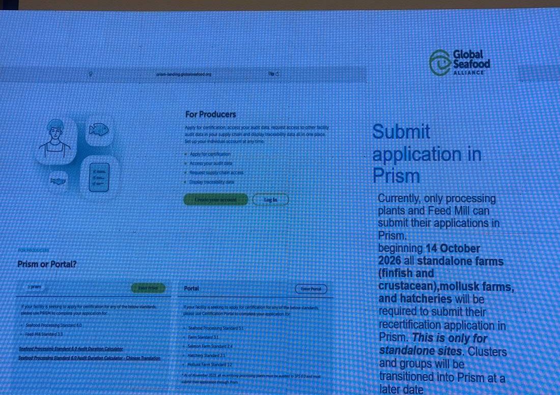 Slide on the deadline for submitting applications through Prism